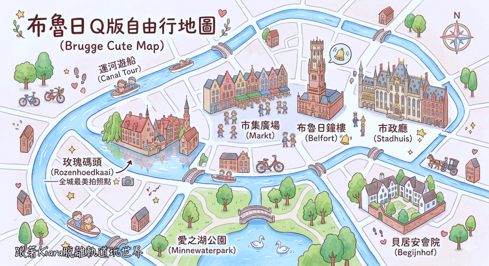 【比利時自由行】比利時布魯日一日遊攻略｜必去景點、美食與拍照地圖，走進中古世紀童話小鎮！
